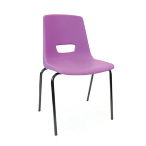 KM P3 Stacking school chair velvet purple