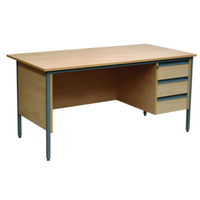 single teacher pedestal desk