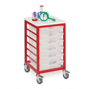 mobile metal 6 tray storage unit