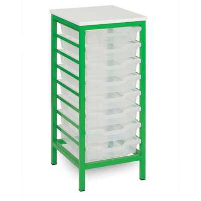 static mobile 8 tray storage unit