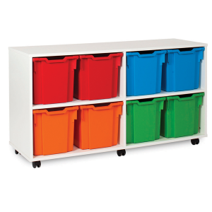 White storage 8 tray unit