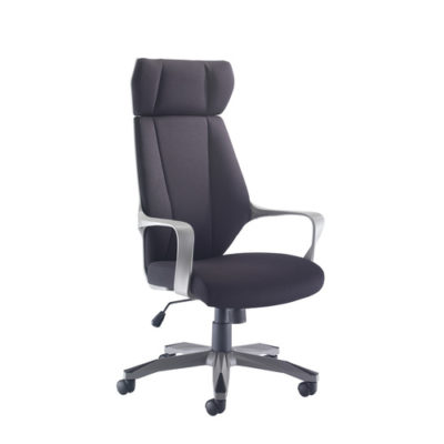 Rocky High Back Fabric Chair – Grey
