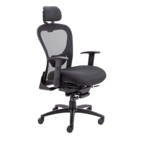 Strata High Back Chair With Seat Slide – Black