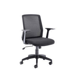 Denali Mid Back Chair – Black Mesh