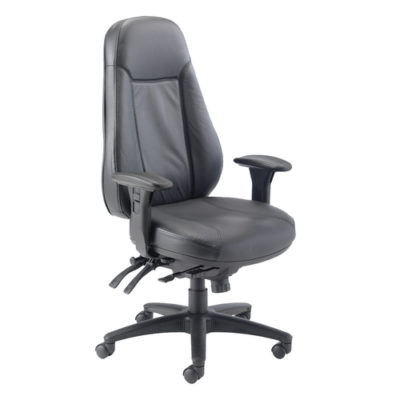 Cheetah Leather Chair – Black